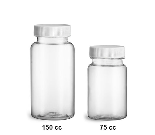 SKS Science Products - Glass Laboratory Bottles, 50 ml Clear Glass