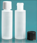 Laboratory Plastic Bottles, Natural LDPE Cylinder Bottles w/ Caps