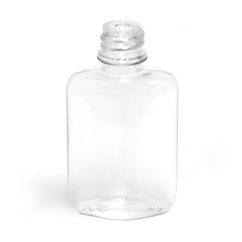 Laboratory Plastic Bottles, Clear PVC Ovals Bottles (Bulk), Caps NOT Included      
