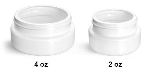 Plastic Laboratory Jars, White HDPE Wide Mouth Low Profile Jars, (Bulk) Caps Not Included       