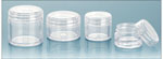 Plastic Lab Jars, Clear Styrene Jars w/ Dome Caps