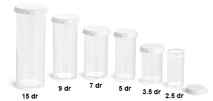 Plastic Lab Vials, Clear Styrene Lab Vials With Snap Caps 
