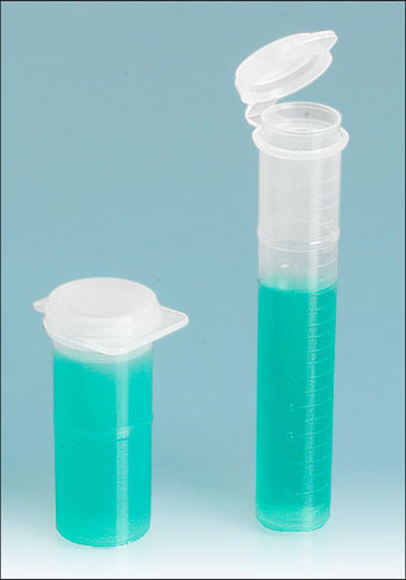 Plastic Lab Vials, Natural 1/2 oz Graduated Snap Top Lab Vials