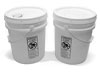 White Plastic Pail w/ Cover and Handle