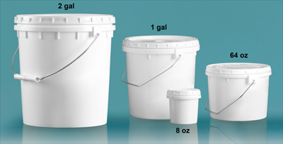 Plastic Pails and Tubs, Vapor Lock Tubs and Pails with Metal Handle