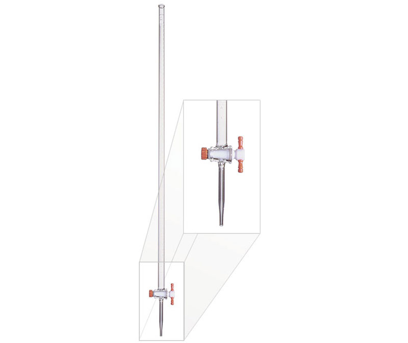 Class A Serialized/Certified Glass Burets w/ PTFE Stopcock and Dust Cap