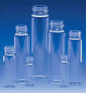 Glass Lab Vials, Clear Glass E-C Sample Lab Vials w/ No Caps Included (11 ml - 60 Ml) 