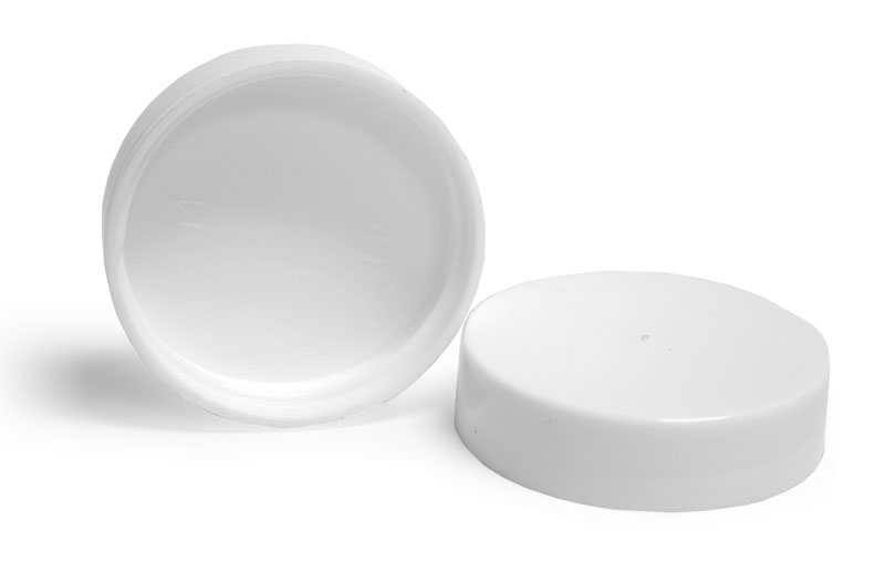 white plastic caps