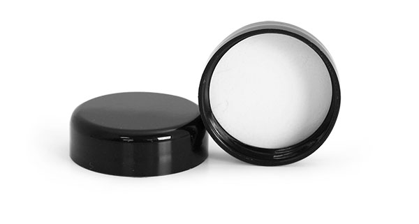 Black Plastic Dome PE Lined Caps