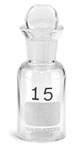 Clear Glass BOD Bottles w/ Pennyhead Glass Stoppers & Writing Area, Numbered