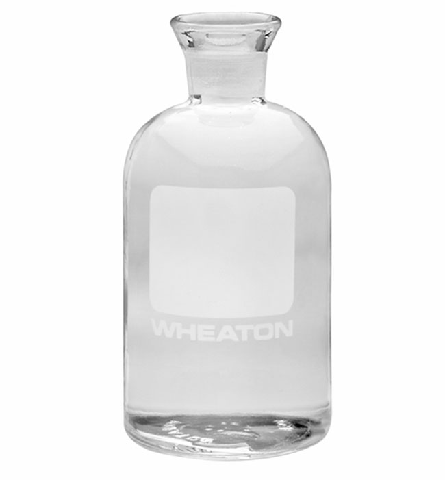 Glass Laboratory Bottles, 300 ml Clear Glass BOD Bottles w/ Writing Area