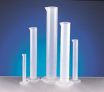 Polypropylene Plastic Graduated Cylinders w/ Molded Graduations