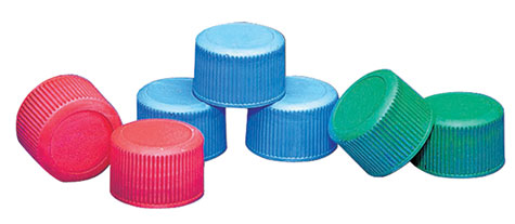 Color Coded Polypropylene Caps for Leak Proof Narrow Mouth Water Bottles