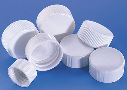 White Plastic Screw Caps for Liquid Scintillation Vials