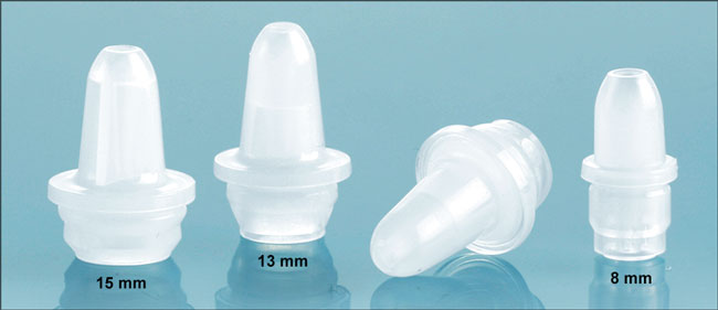 Plastic Caps, Natural LDPE Controlled Dropper Tip Plugs