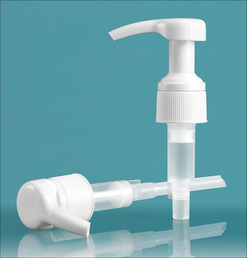 SKS Science Products Plastic Pumps, White Lotion Pump with Lock Down Feature
