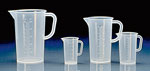 Tall Form Polypropylene Plastic Beakers w/ Handles