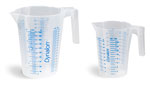 Plastic Beakers, Natural Polypropylene Graduated Beakers w/ Handles  