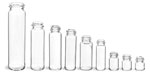 Glass Lab Vials, Clear Glass E-C Sample Lab Vials w/ No Caps Included (1.2 ml - 8 ml)
