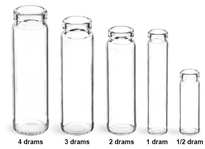 SKS Science Products - Glass Lab Vials, Clear Glass Lip Vials (Bulk ...