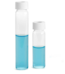 Glass Lab Vials, Clear Glass EPA Lab Vials w/ White Open Top PTFE Lined Silicone Septa Caps