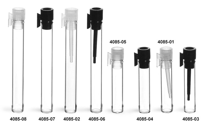 Glass Lab Vials, Clear Glass Sample Vials With PE Stoppers    