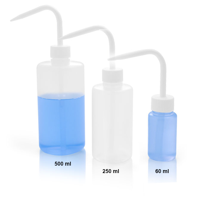 Wash Bottles, Natural LDPE Narrow Mouth Wash Bottles     