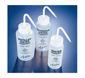 Wash Bottles, LDPE Wide Mouth Plastic Wash Bottles w/ Printed Labels 
