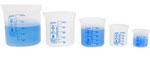 Polypropylene Plastic Beakers, Set of 5