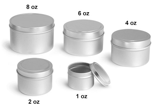 Laboratory Metal Tins, Deep Tins with Rolled Edge Covers