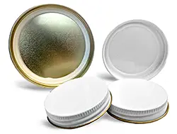 White Metal Plastisol Lined Caps