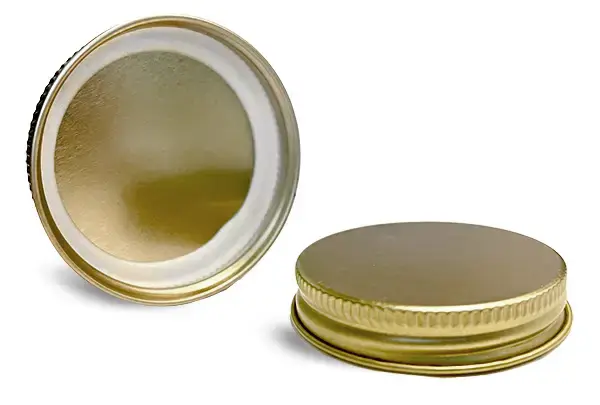 Gold Metal Plastisol Lined Caps