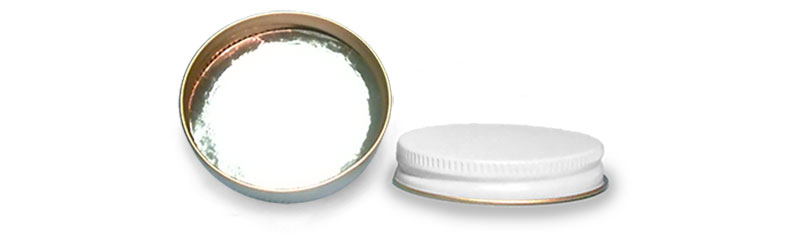White Metal Foil Lined Caps