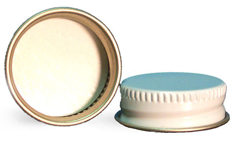 White Metal Pulp/Poly Lined Caps