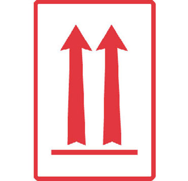 Package Orientation Hazardous Labels w/ Arrows