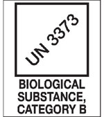 Biological Substance, Category B Hazardous Labels, UN 3373
