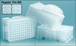 Cell Culture Plates, BioBlock 96 Square Well PCR Plates w/ Silicone Sealing Mats
