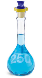 Kartell 241514-1000 Polypropylene 1000mL Volumetric Flask with Screw Top Cap Case of 2 