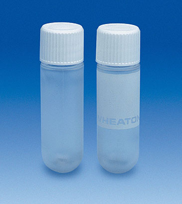 Plastic Lab Vials, Cryules Non-Sterile Round Bottom Polypropylene Cryogenic Vials w/ White Polypropylene Caps 