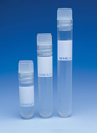 Plastic Lab Vials, Cryules Sterile Round Bottom Polypropylene Cryogenic Vials w/ Internal Threads & Caps