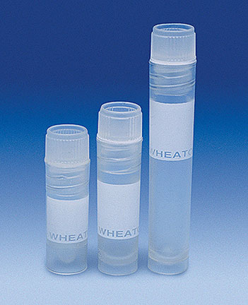 Plastic Lab Vials, Cryules Sterile Free-Standing Polypropylene Cryogenic Vials w/ Natural Threaded Caps
