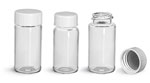 Glass Lab Vials, Clear Glass Scintillation Vials w/ Metal Foil Lined Urea Caps