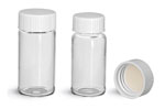 Glass Lab Vials, Clear Glass Scintillation Vials w/ PE Lined Urea Caps