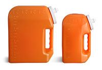 Lab Bottles, 24 Hour Urine Collection, HDPE Orange Bottle, Spout Cap