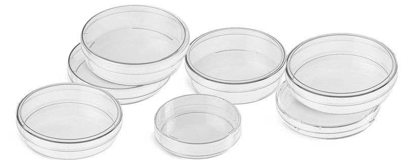 Plastic Petri Dishes, Clear Polystyrene Sterile Petri Dishes