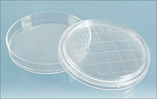 Grid Polystyrene Petri Dishes