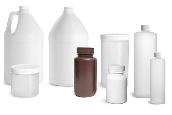 SKS Science Products - Lab Bottles, Leak Proof, Natural HDPE Wide Mouth  Water Bottles w/ Plastic Caps