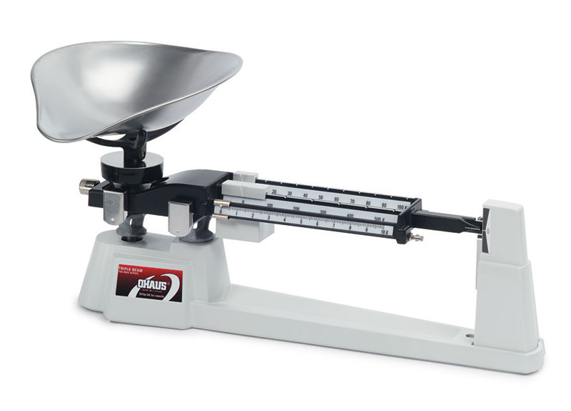 Ohaus Scales, Triple Beam Balance, Stainless Steel Scoop 