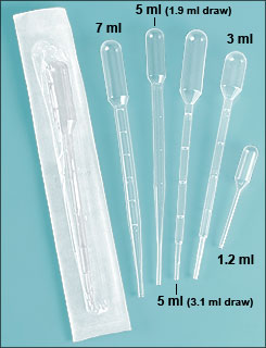 Disposable Pipettes, Natural Plastic Pipettes Disposable Transfer Pipettes, Sterile Individually Wrapped