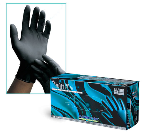 large black latex gloves